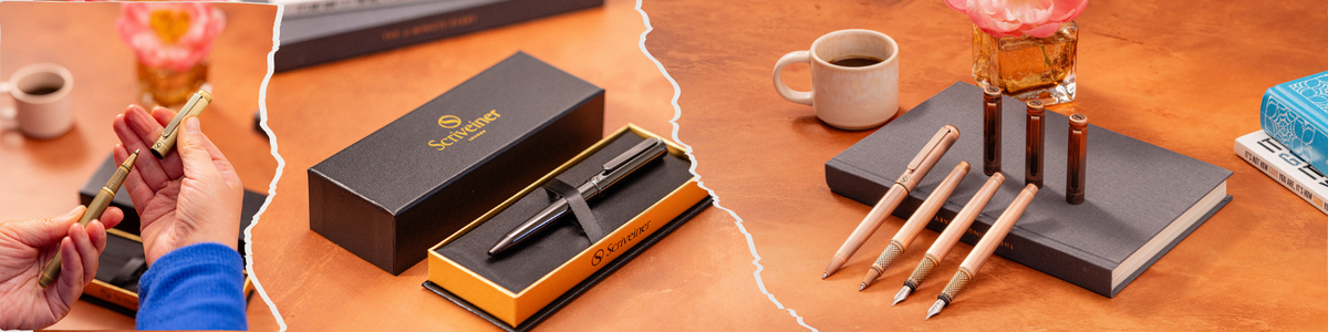 Scriveiner luxury pens at different angles
