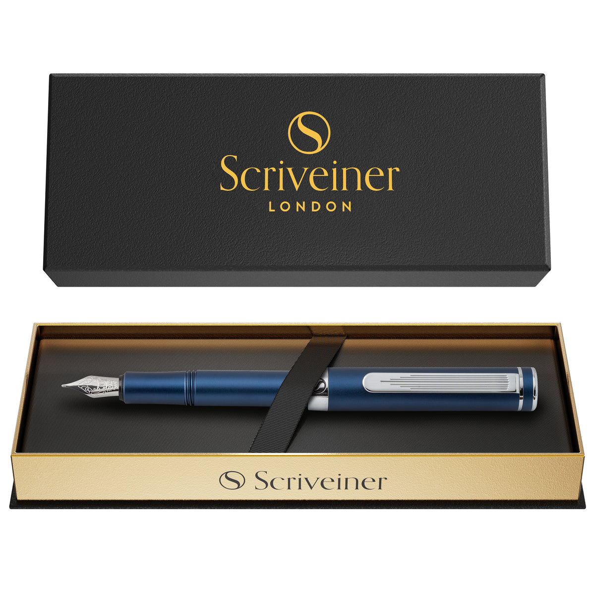 Scriveiner Pocket Pen Matt Blue Fountain Pen - Medium Nib