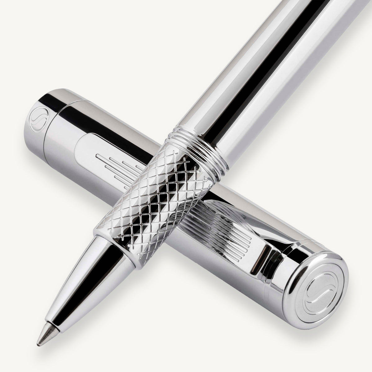 Penna rollerball Scriveiner Pocket Pen Cromo Argento