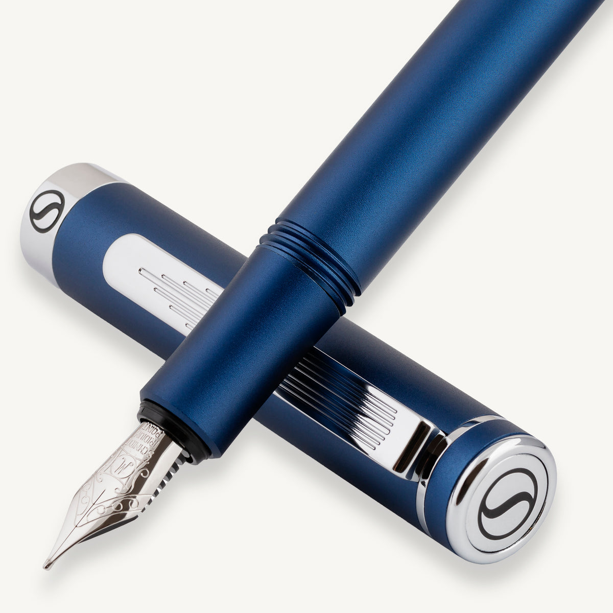 Scriveiner Pocket Pen Matt Blue Fountain Pen - Medium Nib