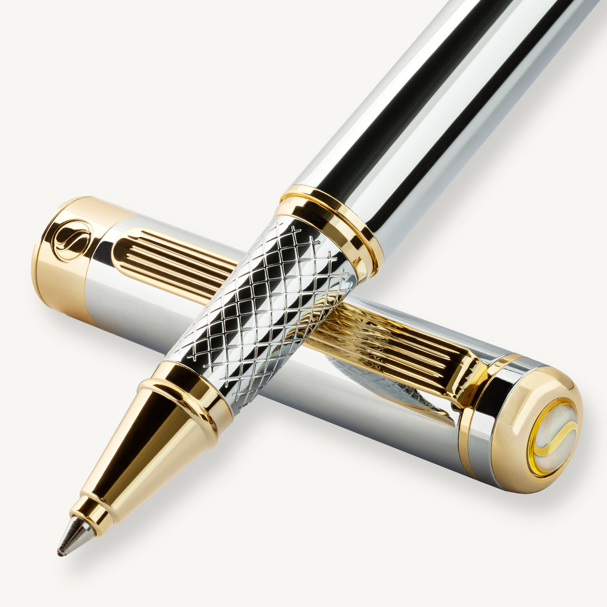 Stylo roller classique Scriveiner chrome argenté
