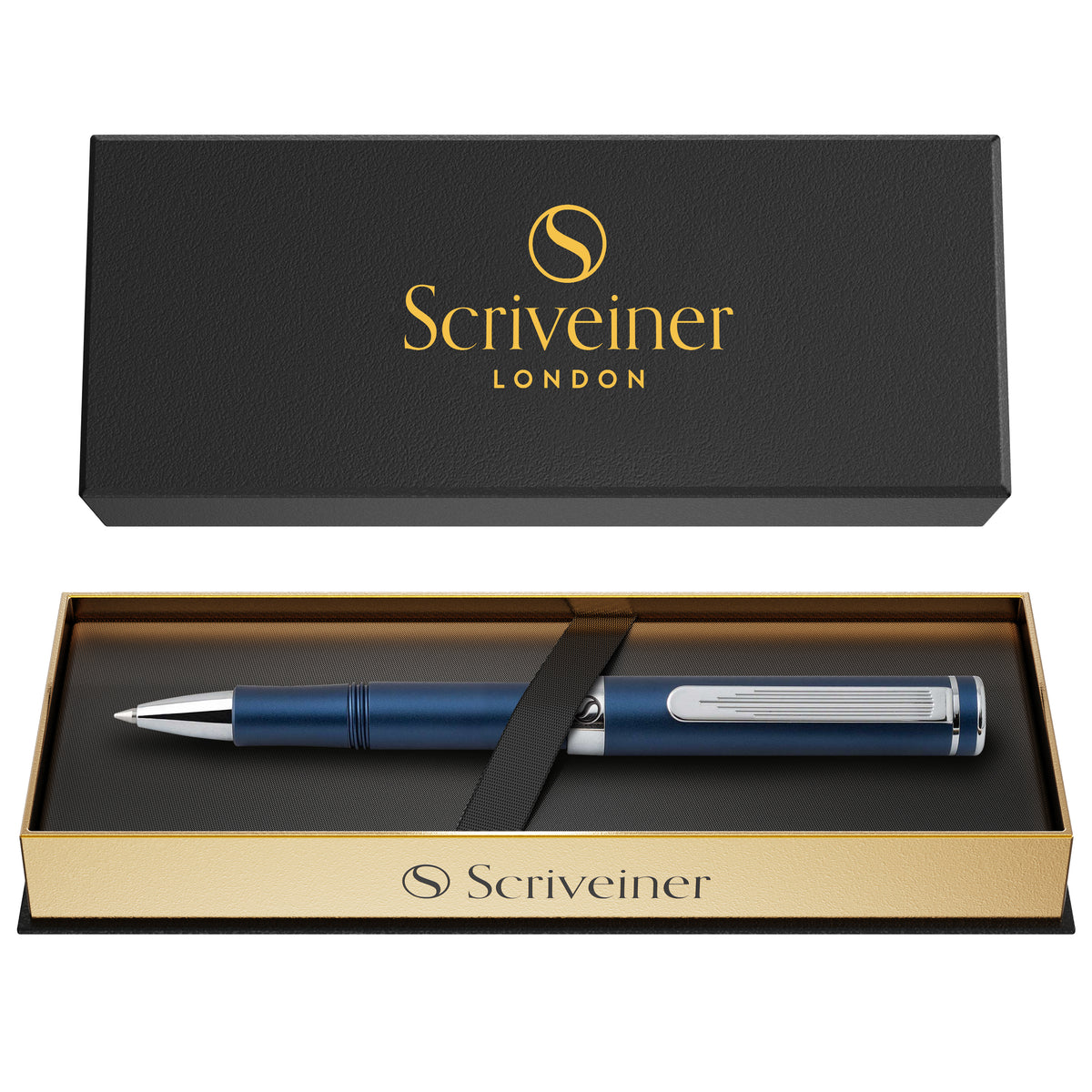 Scriveiner Pocket Pen Matt Blue Rollerball Pen