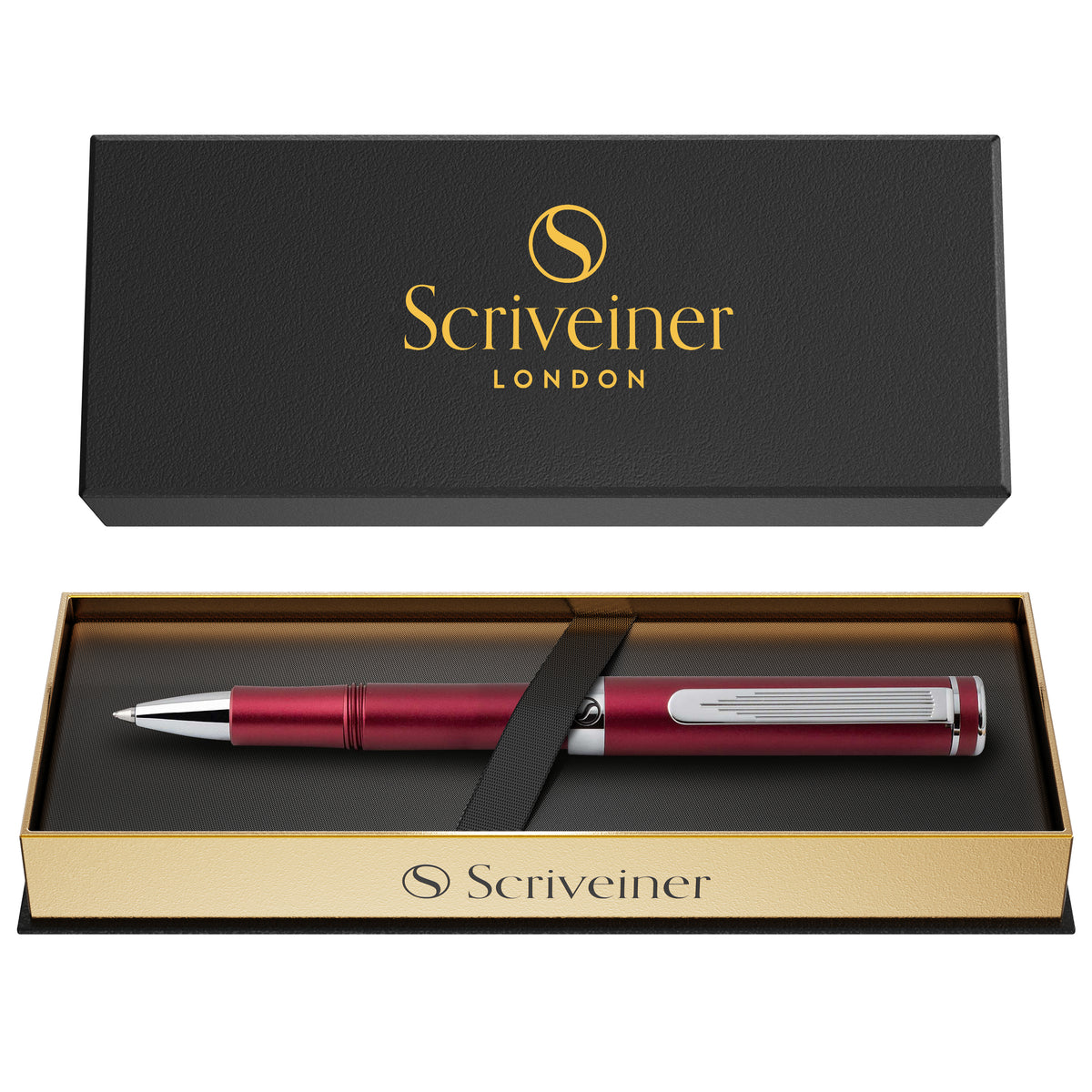 Scriveiner Pocket Pen Mattroter Rollerball-Stift