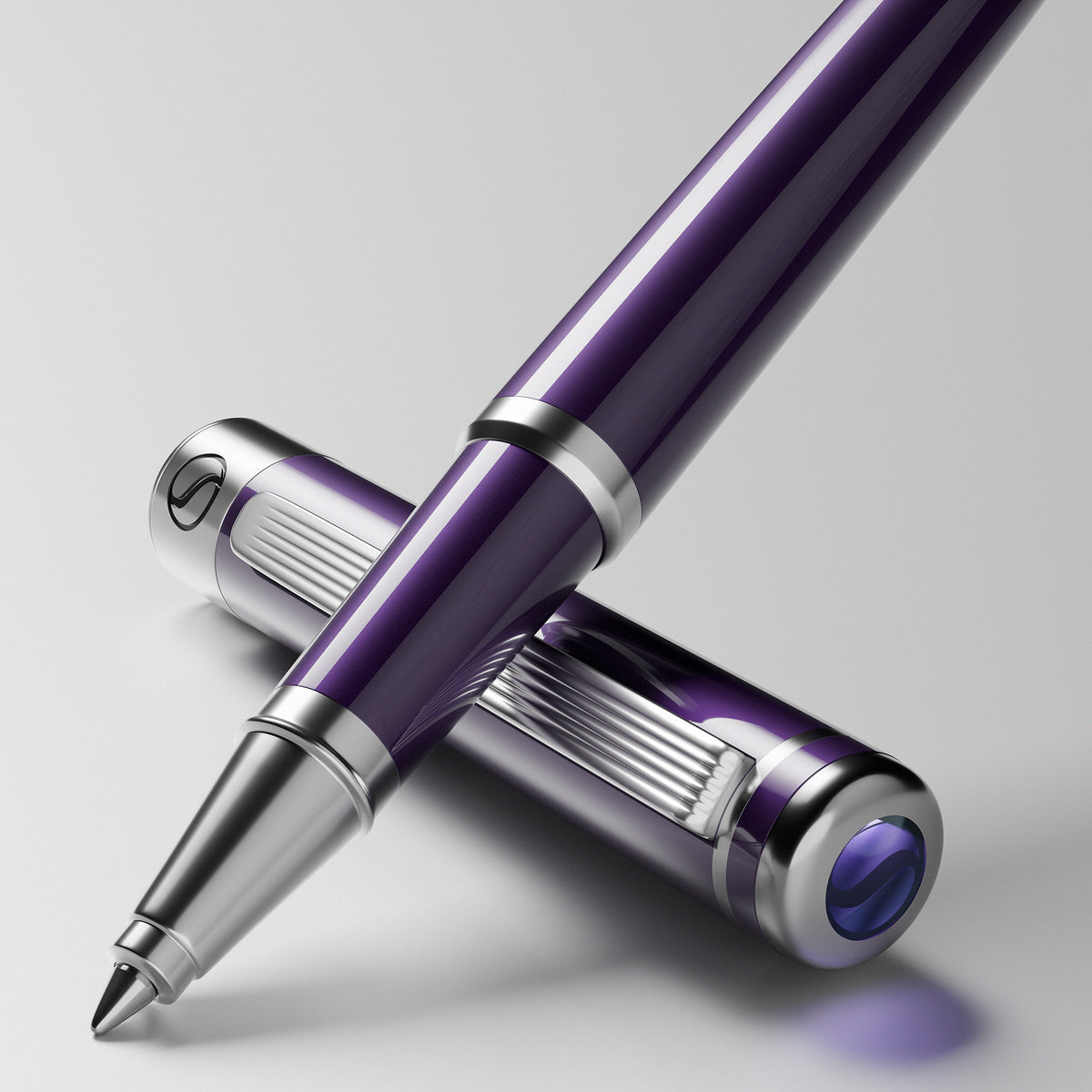 Scriveiner Classic Aubergine Rollerball Pen - Custom
