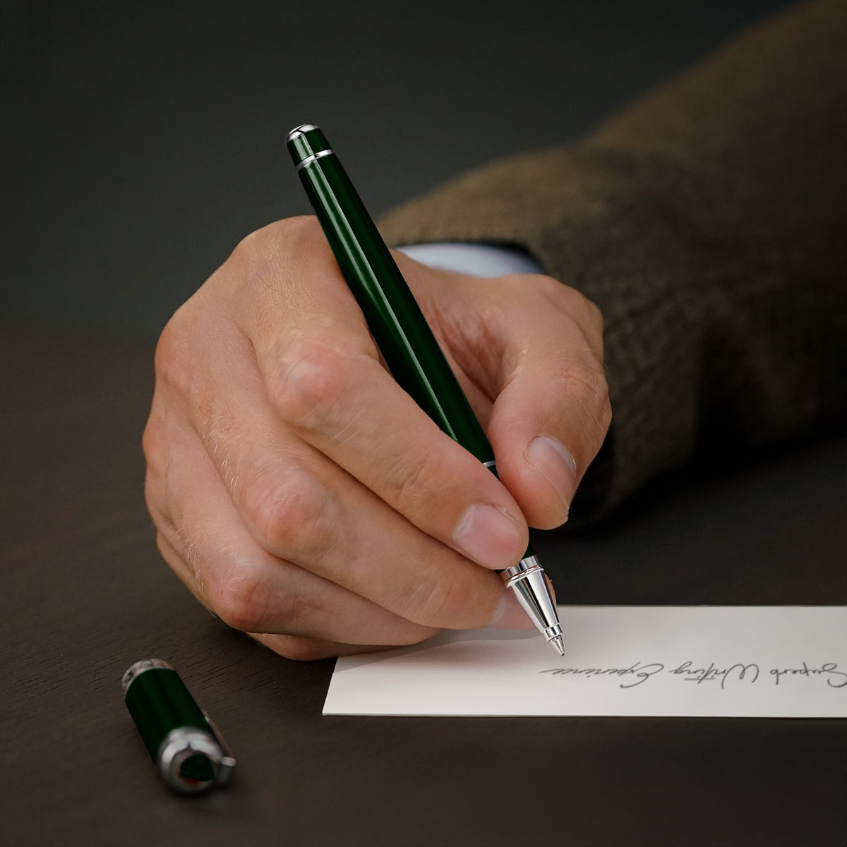 Scriveiner Klassischer British Racing Green Rollerball-Stift