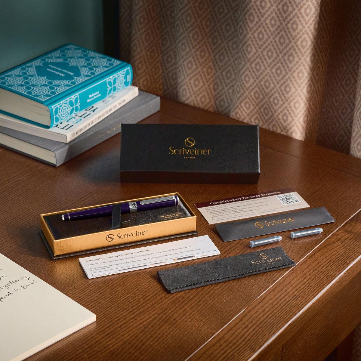 Scriveiner Classic Aubergine Fountain Pen - Fine Nib
