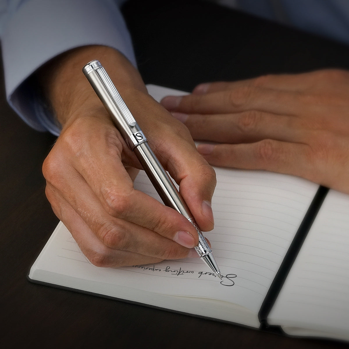 Scriveiner Klassischer Edelstahl-Rollerball-Stift