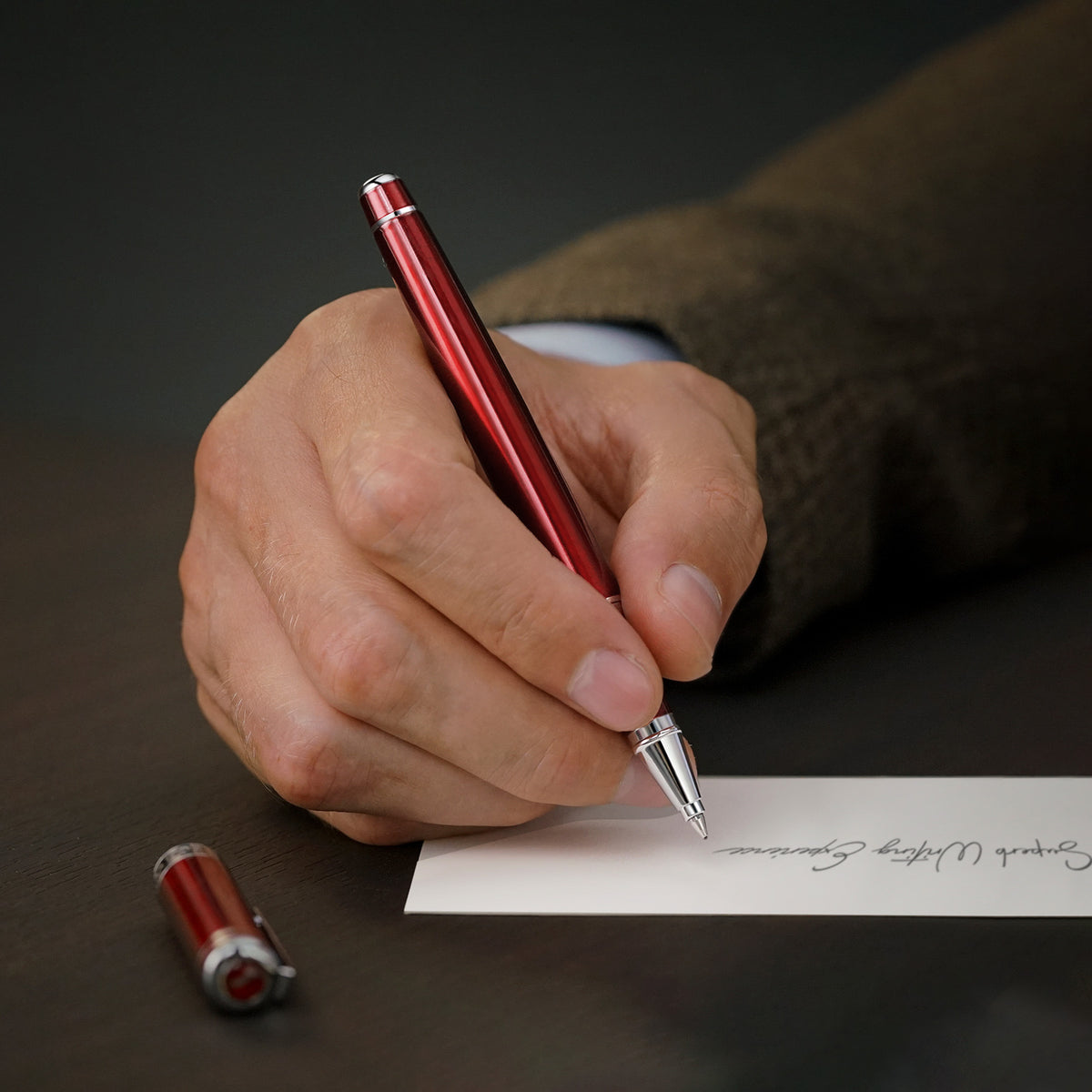 Scriveiner Klassischer Karmesinroter Rollerball-Stift