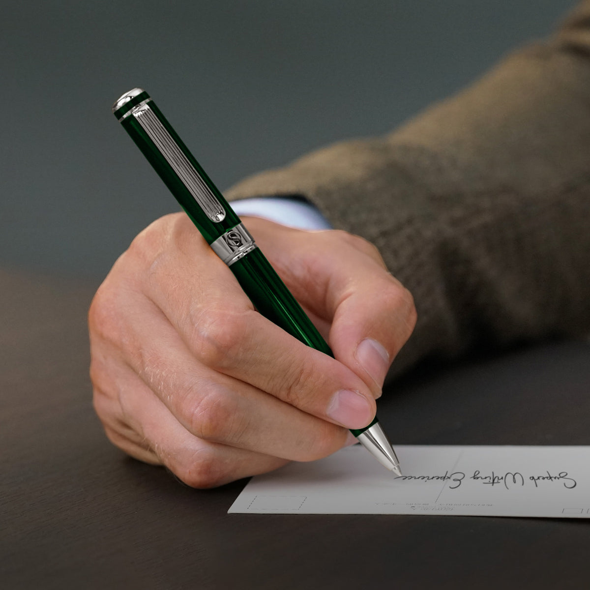 Scriveiner Klassischer Kugelschreiber British Racing Green