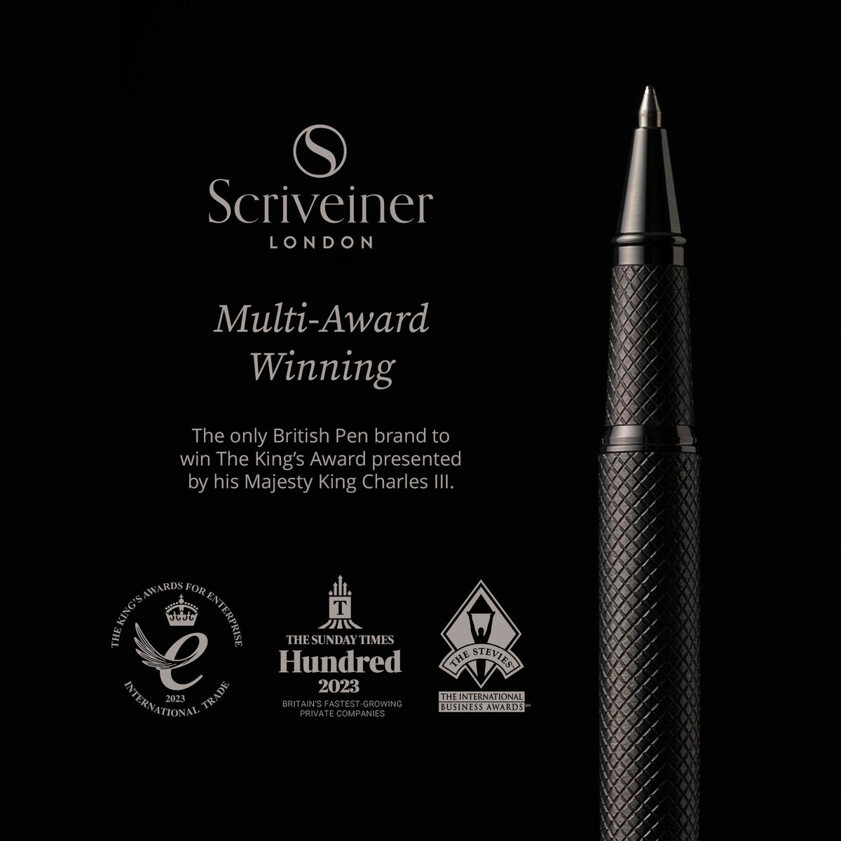 Scriveiner Classic All Black Rollerball Pen