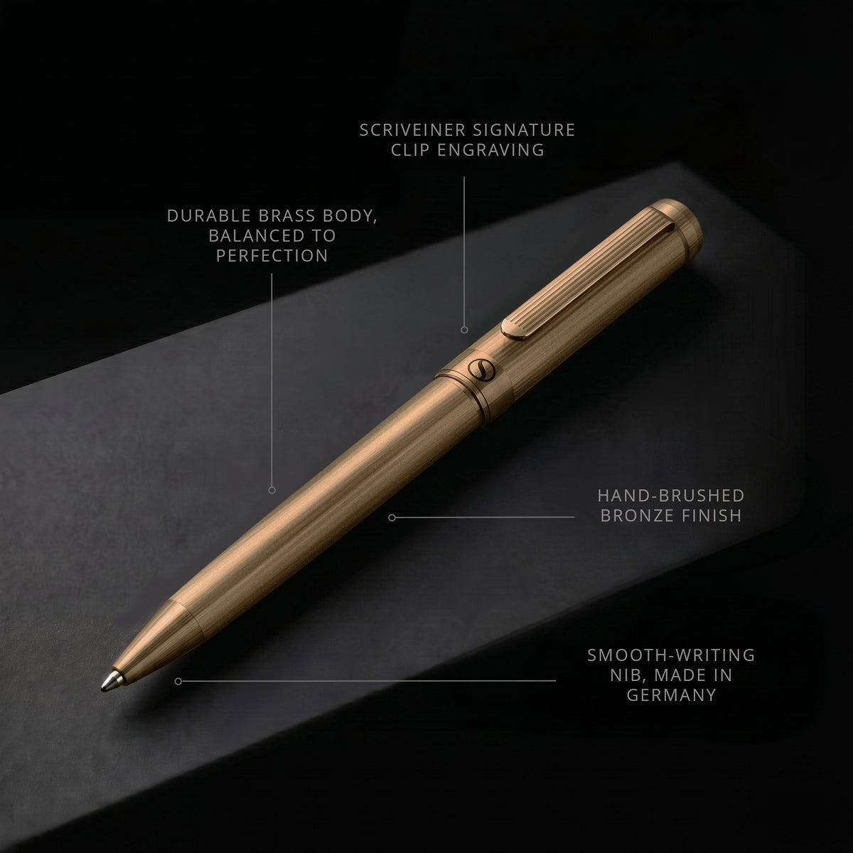 Scriveiner Classic Bronze Ballpoint Pen
