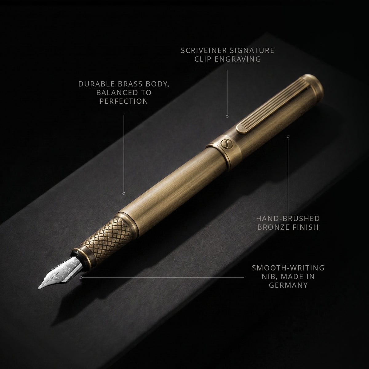 Scriveiner Classic Bronze Fountain Pen – Fine