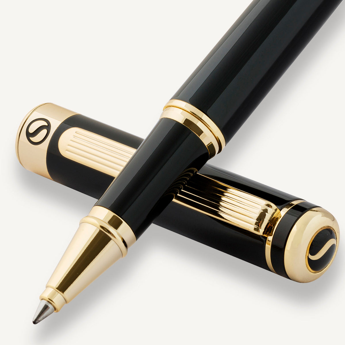 Scriveiner Klassischer Schwarzlackierter Rollerball-Stift