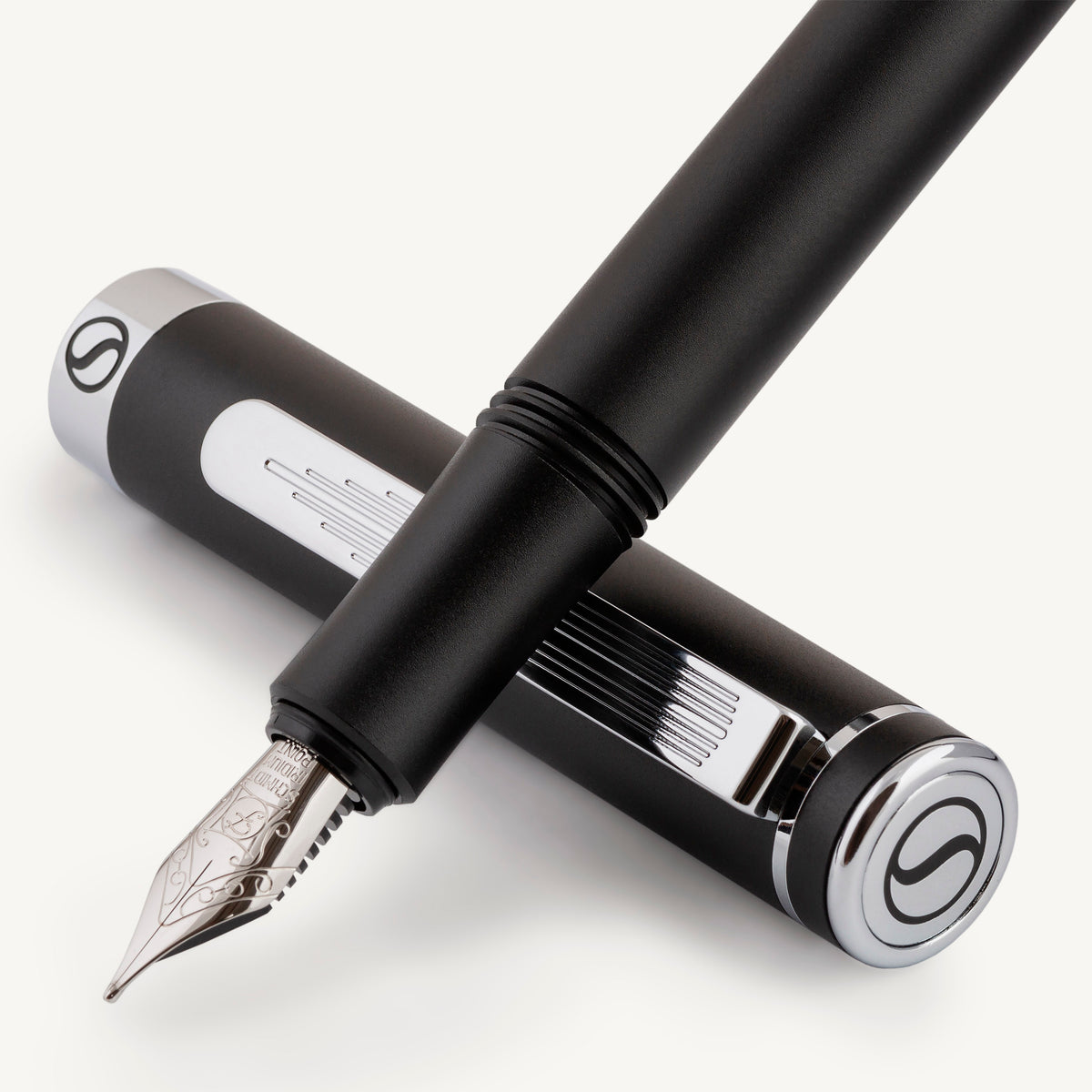 Stylo plume Scriveiner Pocket Pen noir mat - Pointe fine