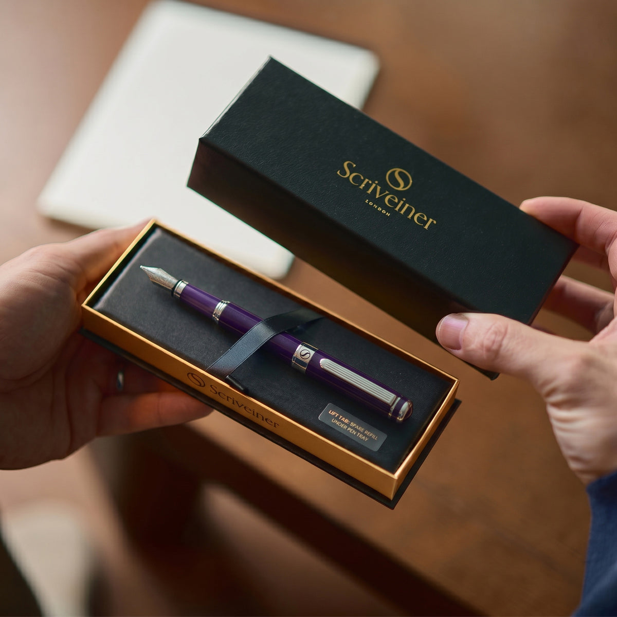 Scriveiner Classic Aubergine Fountain Pen - Fine Nib