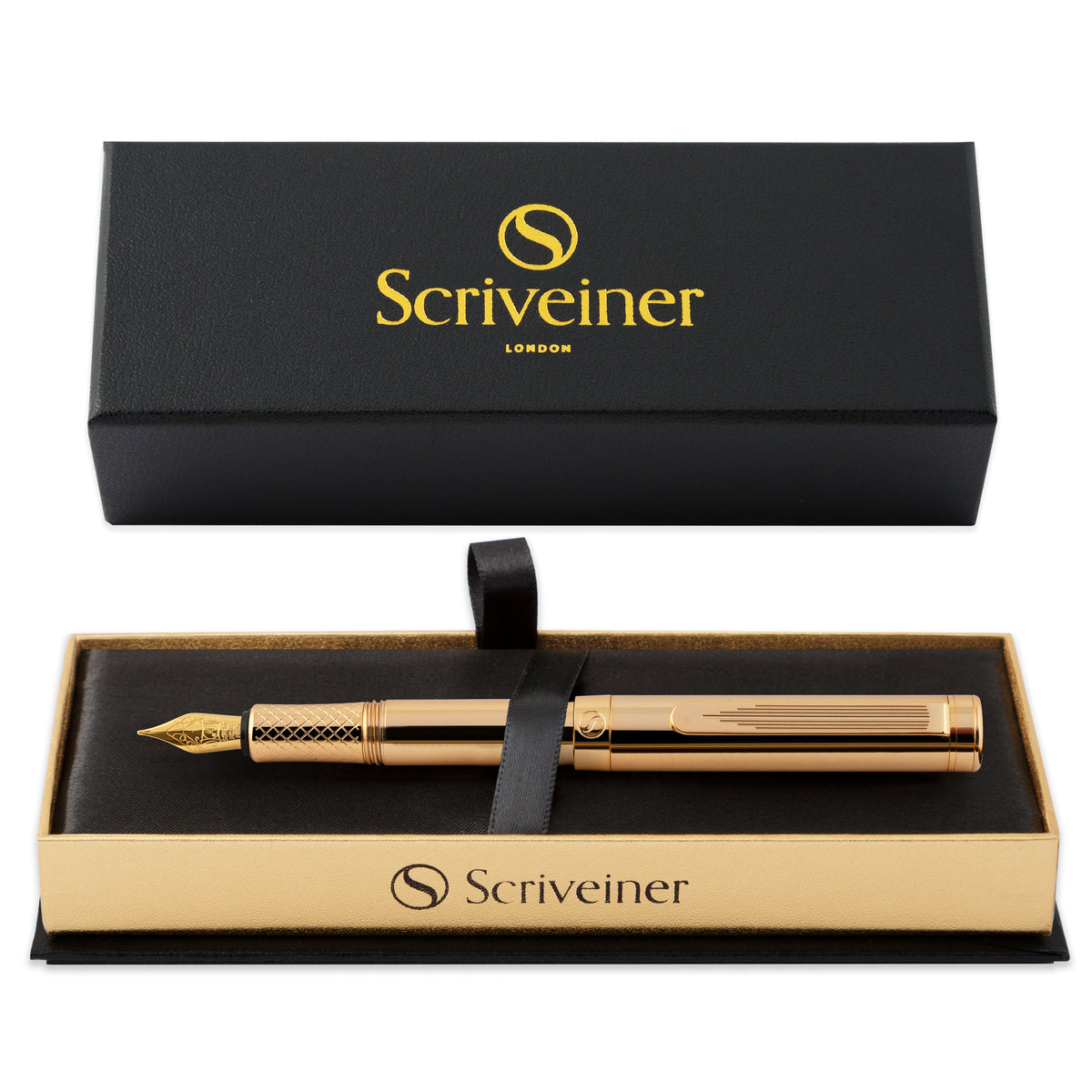 Scriveiner Pocket Pen Gold Fountain Pen - Medium Nib