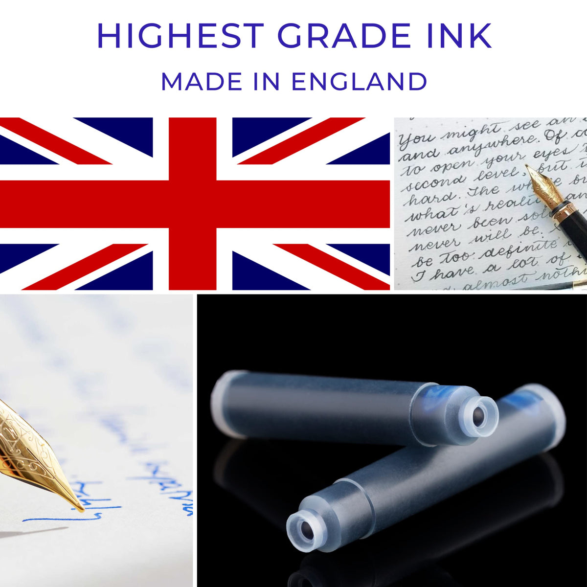 Scriveiner Blue Fountain Pen Ink Cartridges
