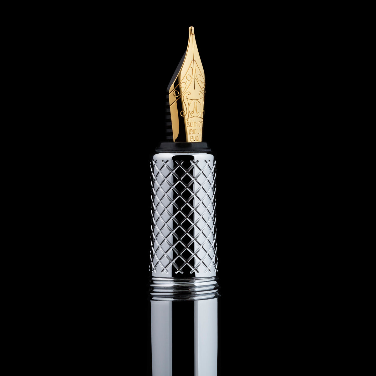 Scriveiner Pocket Pen Silver Gold Fountain Pen - Medium Nib