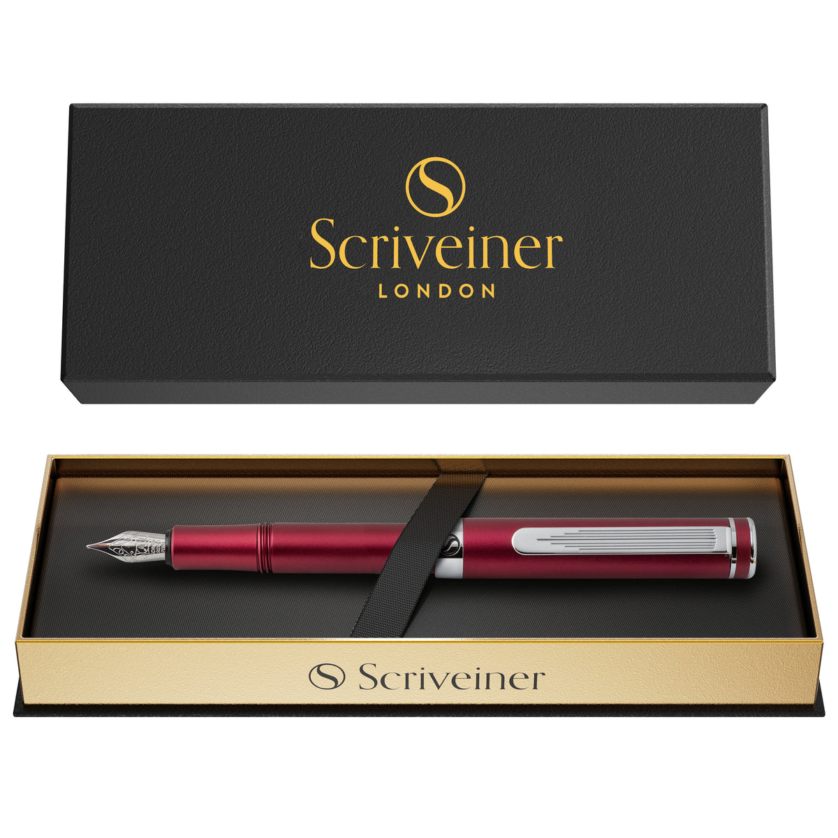 Scriveiner Pocket Pen Matt Red Fountain Pen - Medium Nib