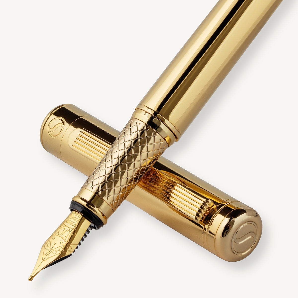 Scriveiner Classic Gold Fountain Pen - Medium Nib