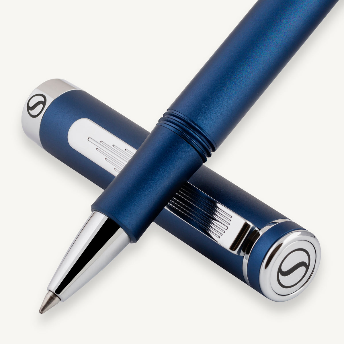 Scriveiner Pocket Pen Matt Blue Rollerball Pen