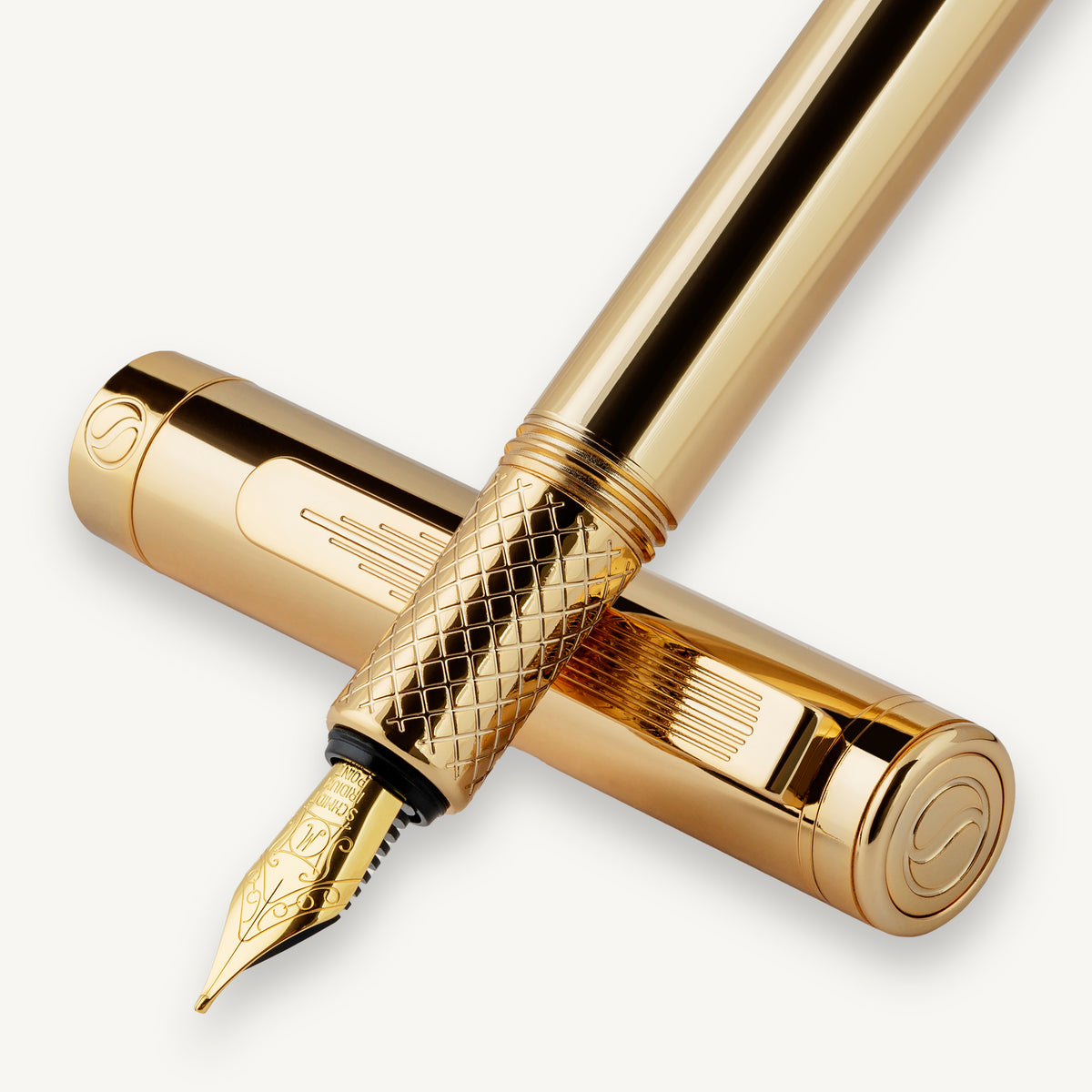 Scriveiner Pocket Pen Gold Fountain Pen - Medium Nib