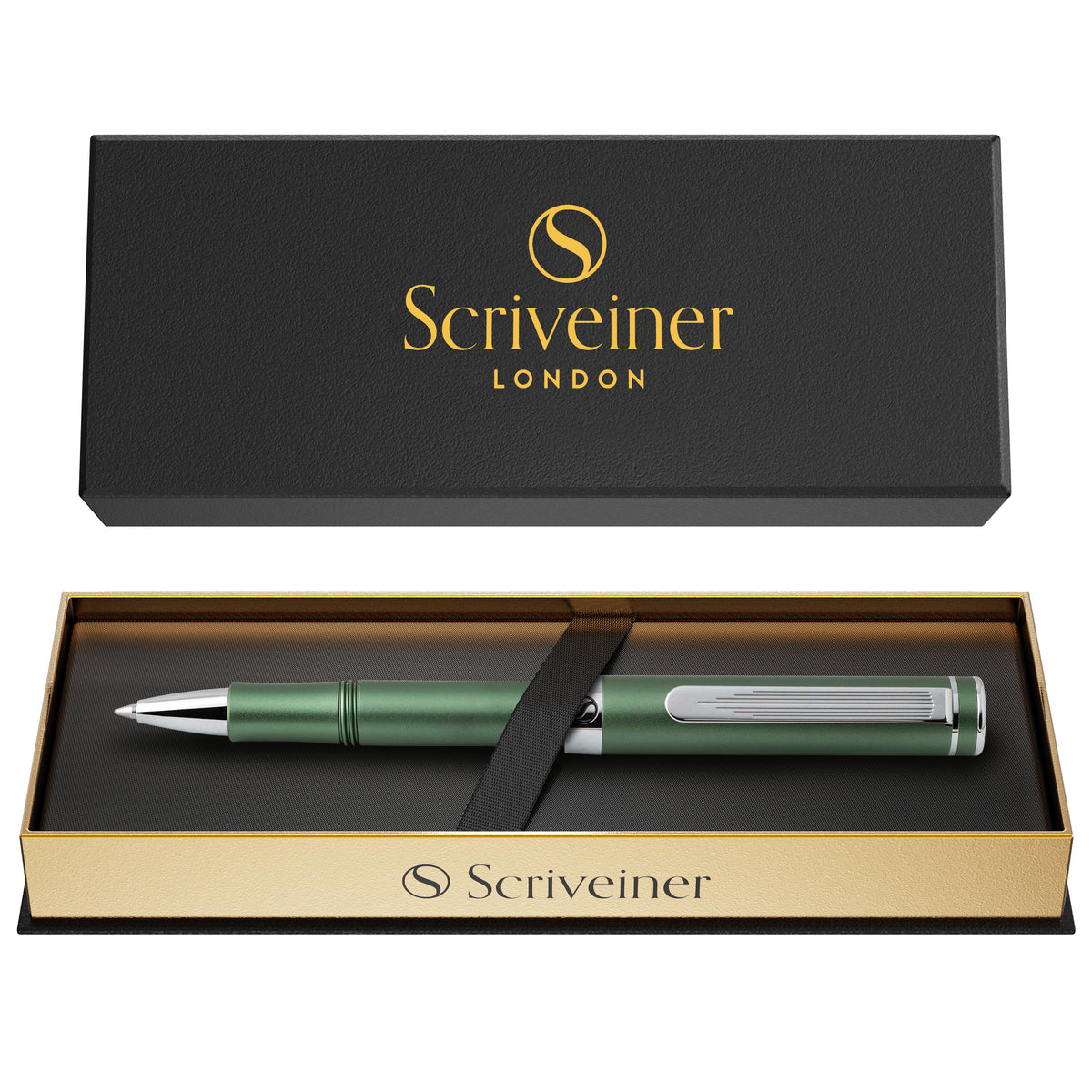 Scriveiner Pocket Pen Matt Green Rollerball Pen