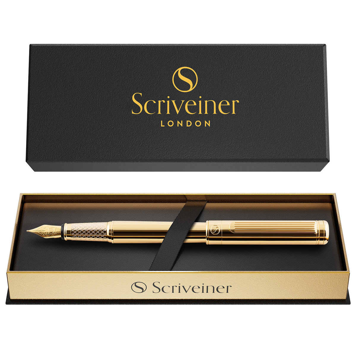 Scriveiner Classic Gold Fountain Pen - Medium Nib