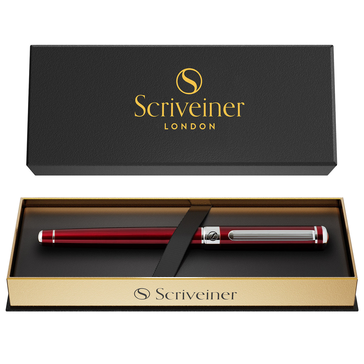 Scriveiner Klassischer Karmesinroter Rollerball-Stift