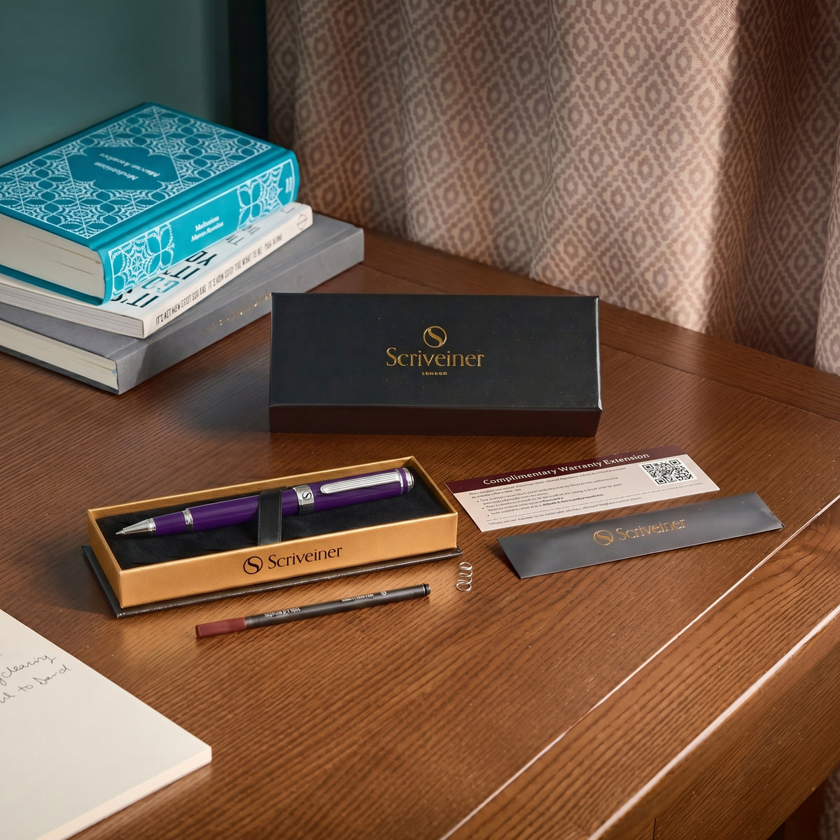 Scriveiner Classic Aubergine Rollerball Pen - Custom