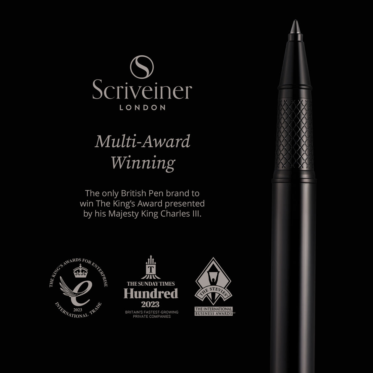 Scriveiner Classic Gun Metal Rollerball Pen