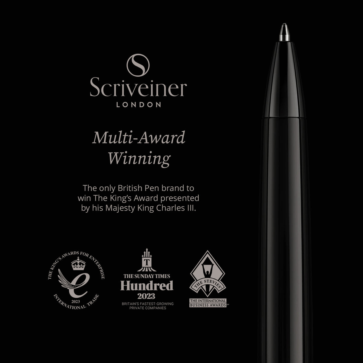 Scriveiner Classic Gun Metal Ballpoint Pen
