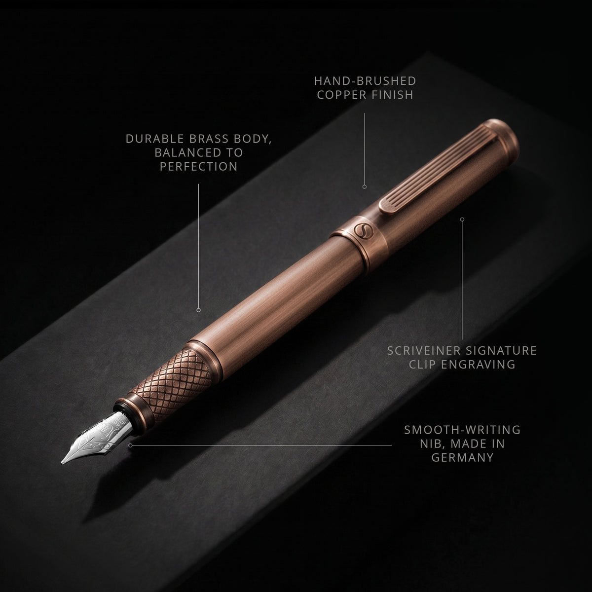 Scriveiner Classic Copper Fountain Pen – Medium - Custom