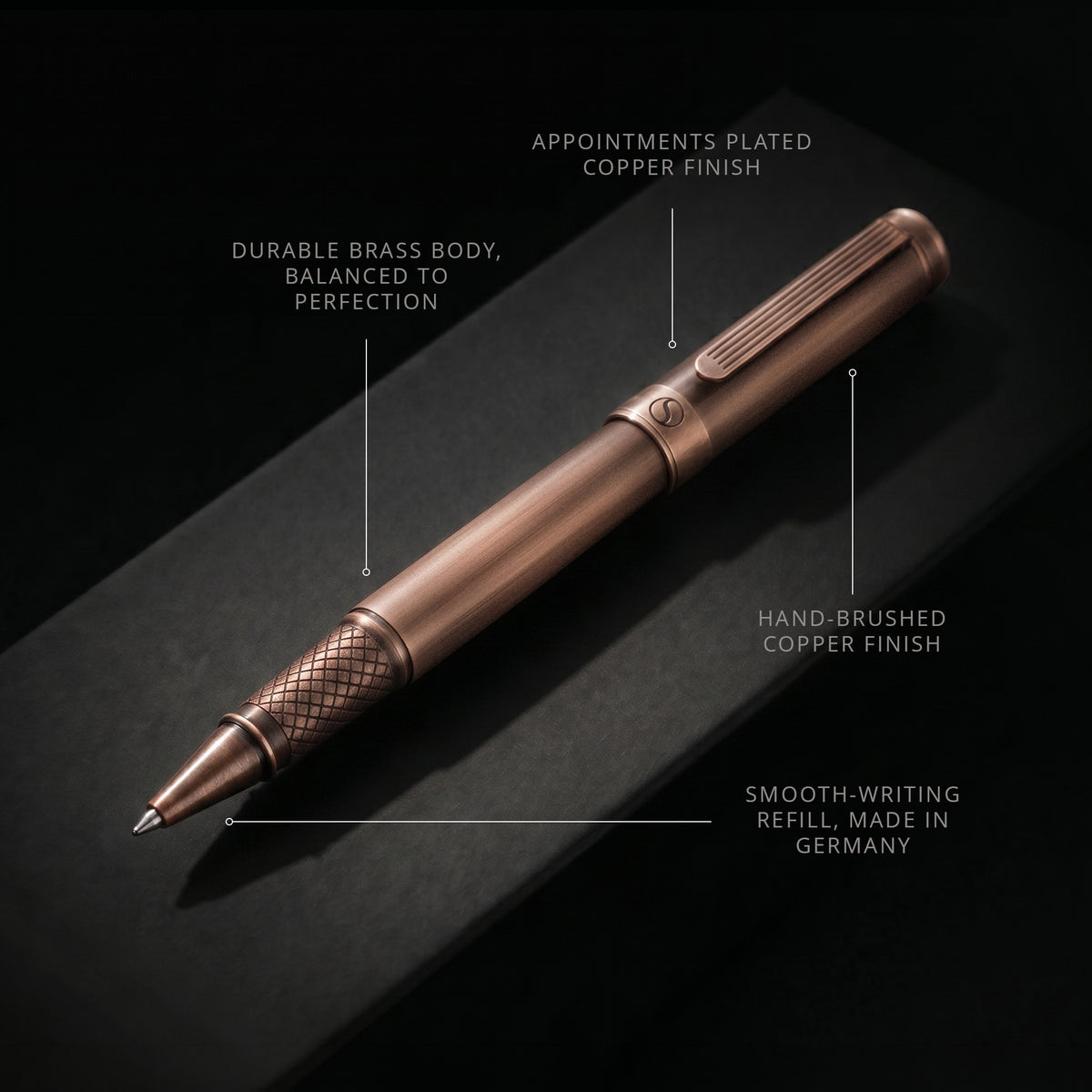 Scriveiner Classic Copper Rollerball Pen - Custom