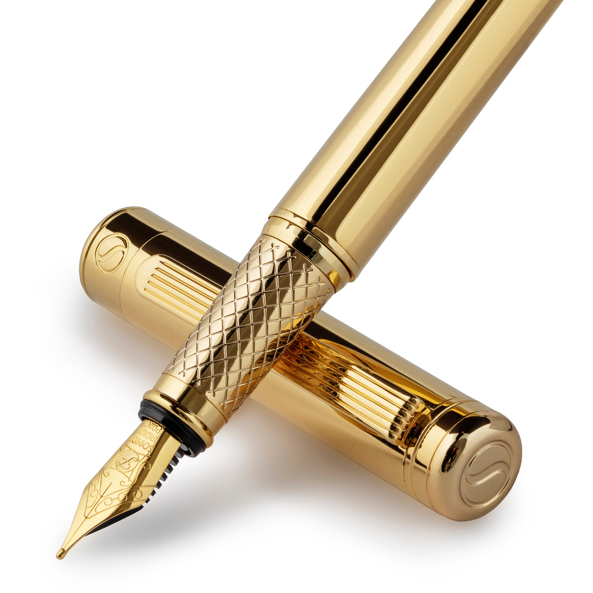 Scriveiner Pocket Pen Gold Fountain Pen - Fine Nib