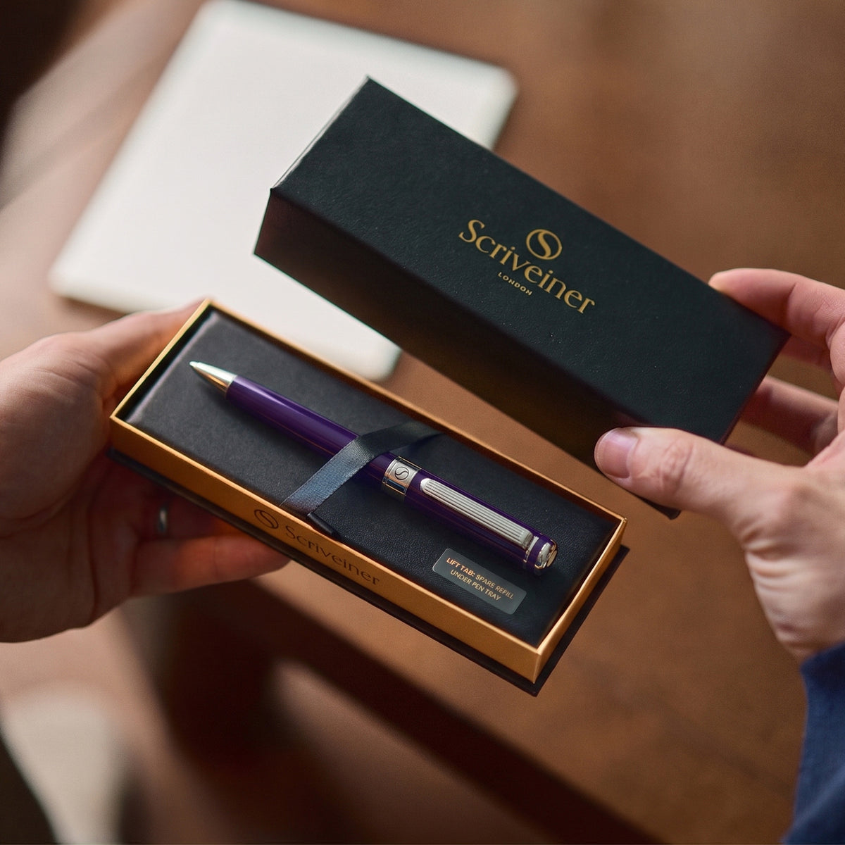 Scriveiner Classic Aubergine Ballpoint Pen