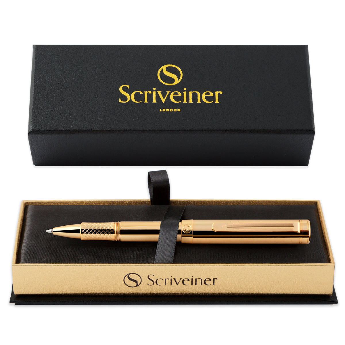 Scriveiner Pocket Pen Goldener Rollerball-Stift