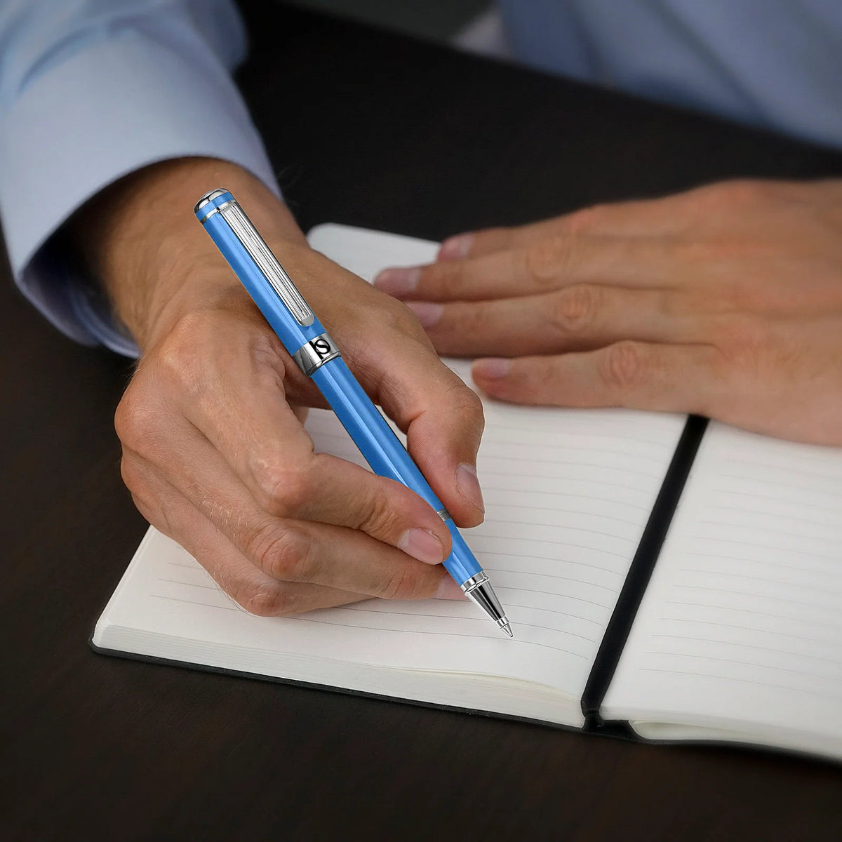 Scriveiner Classic Sky Blue Rollerball Pen